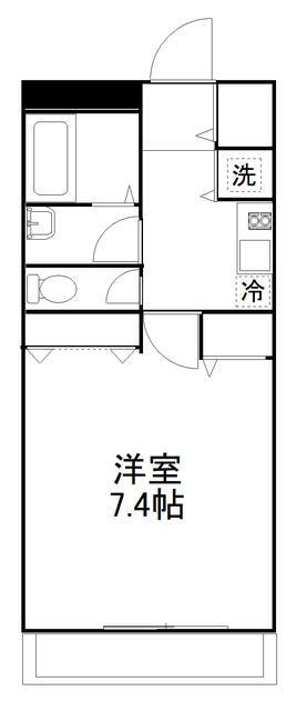 STUDIO-FLAT SHIBAYAMA(1K/1階)の間取り写真