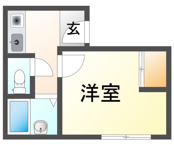 U-HOUSE(1K/1階)の間取り写真