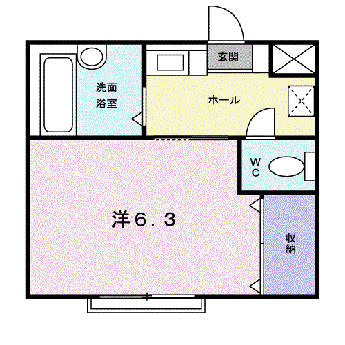 シティ大森(1K/2階)の間取り写真