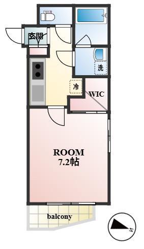 THE SHINAGAWA イースト RESIDENCEザ・シナガワ(1K/4階)の間取り写真