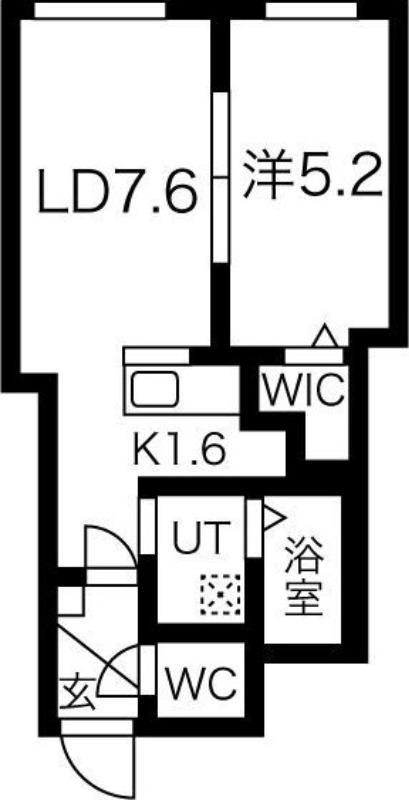 MRK創成川通(1LDK/5階)の間取り写真