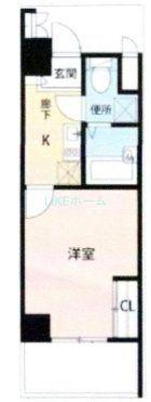 FLAT船橋(1K/6階)の間取り写真