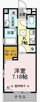 シャルマン(1K/1階)の間取り写真