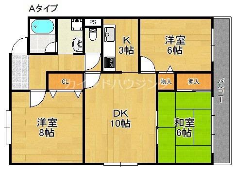 マンション舞(3LDK/2階)の間取り写真