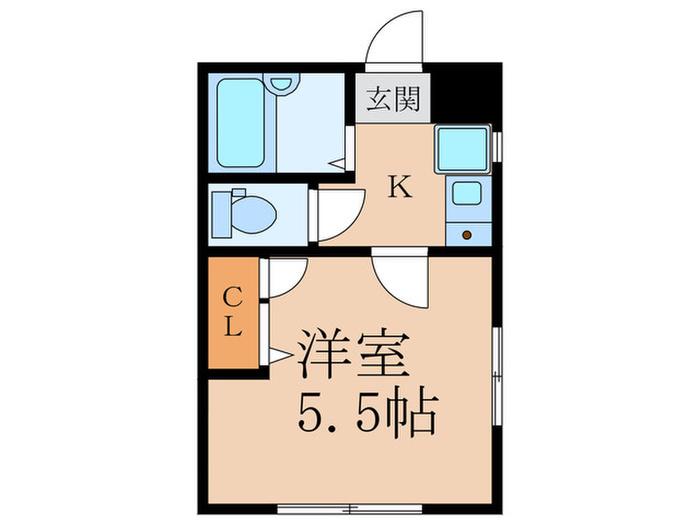 恵比寿ガーデンヴィラA棟(1K/1階)の間取り写真