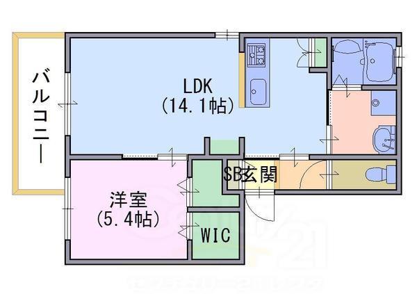 APPARTEMENT四季(1LDK/1階)の間取り写真