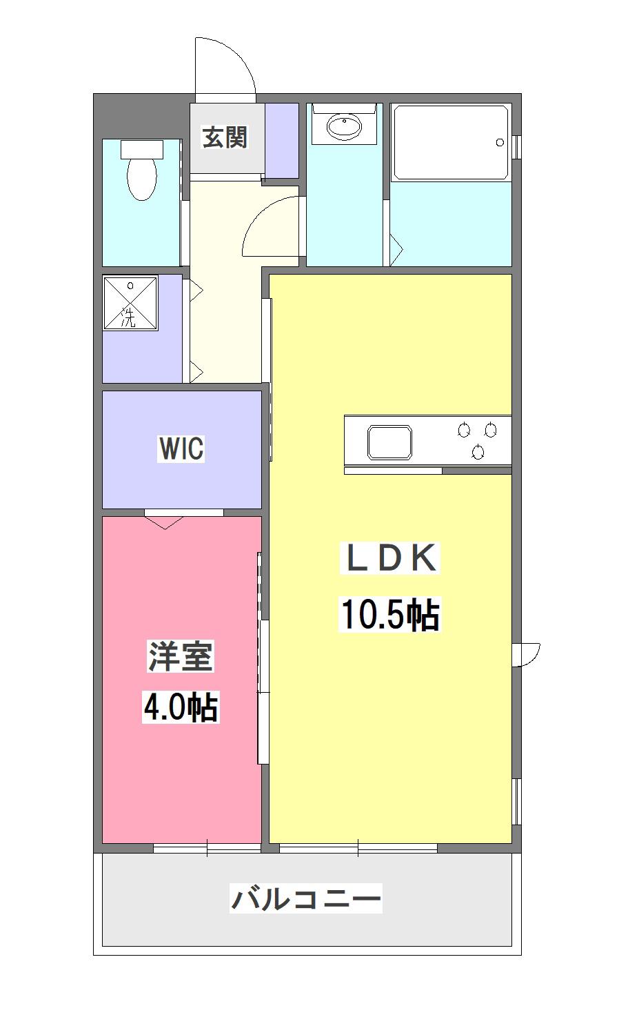 VARENNES(1LDK/2階)の間取り写真