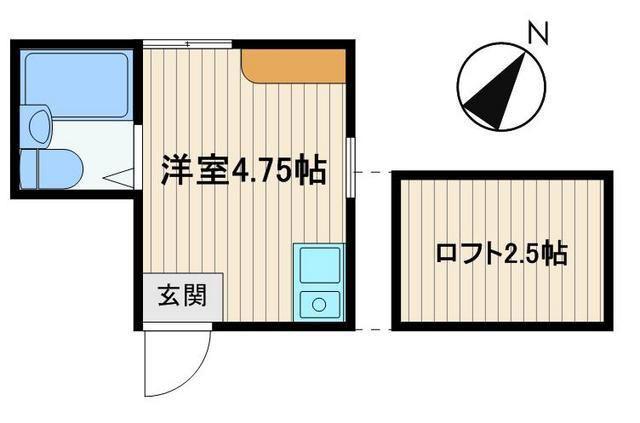 ラ・フォート小岩(ワンルーム/2階)の間取り写真