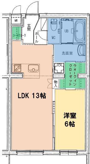 ブリアージュ中泉(1LDK/3階)の間取り写真