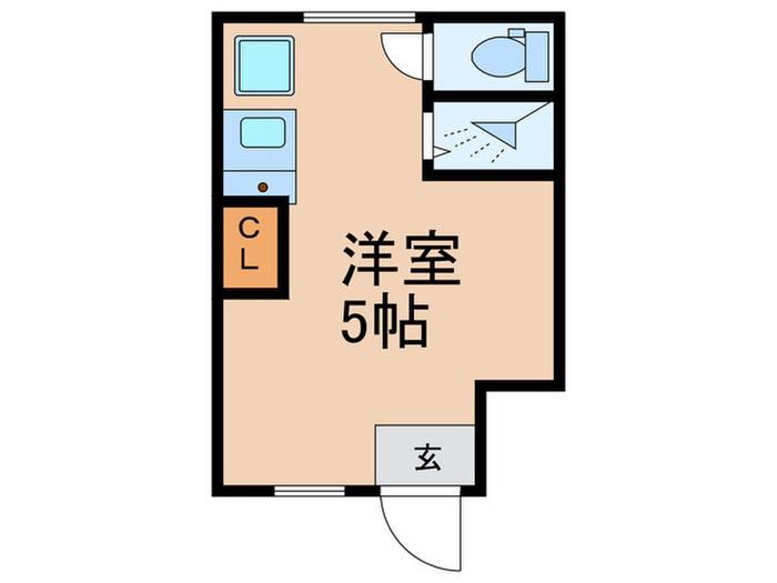 ビクタス代々木上原(ワンルーム/1階)の間取り写真