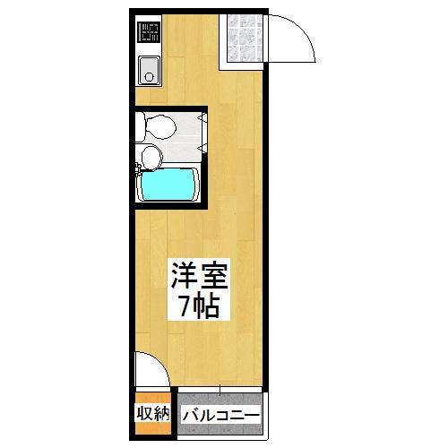 メゾンオリエント(ワンルーム/5階)の間取り写真