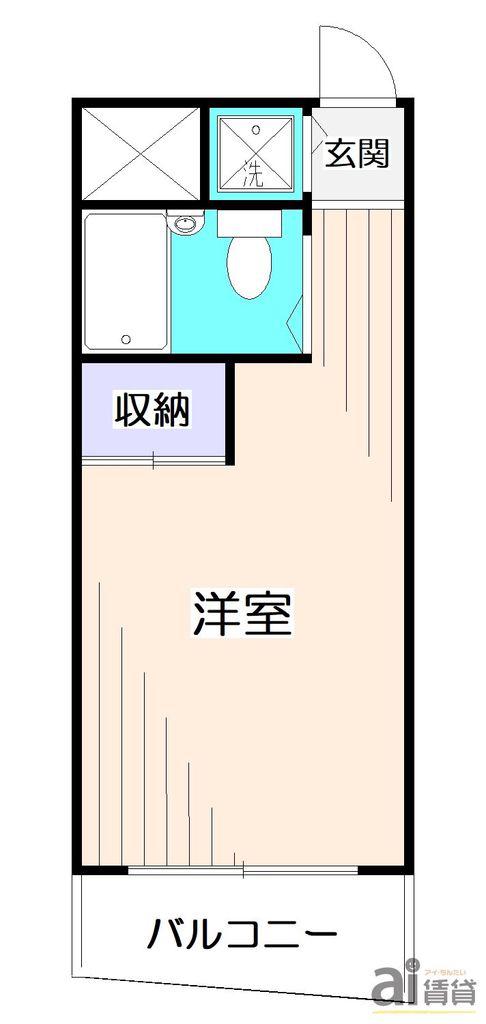 AIFORT.目黒不動前(ワンルーム/2階)の間取り写真