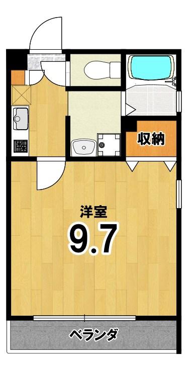 クレシェンテ京大北(1K/3階)の間取り写真