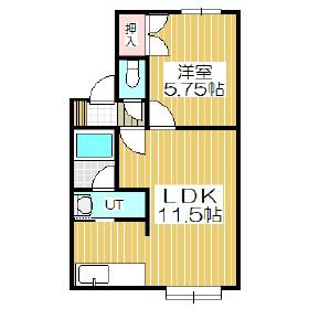レジュールIII(1LDK/2階)の間取り写真