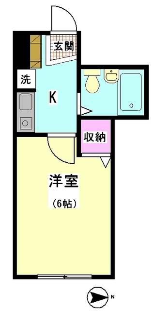 メゾン戸越公園(1K/1階)の間取り写真