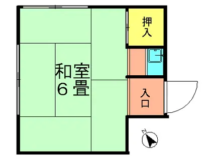 小野荘(ワンルーム/2階)の間取り写真
