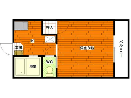 第5みさきマンション(1DK/1階)の間取り写真