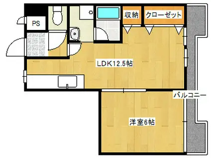 パークマンションアイワ(1LDK/5階)の間取り写真