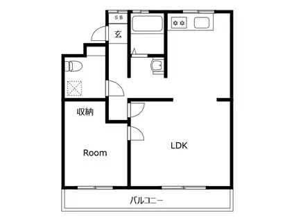ハコニス・アパートメントA(1LDK/3階)の間取り写真