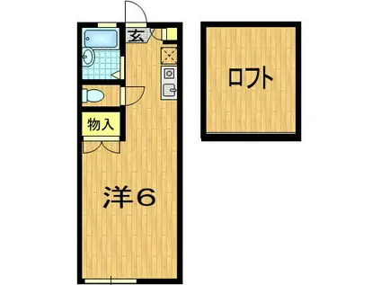 あねっくす弐番館(ワンルーム/2階)の間取り写真