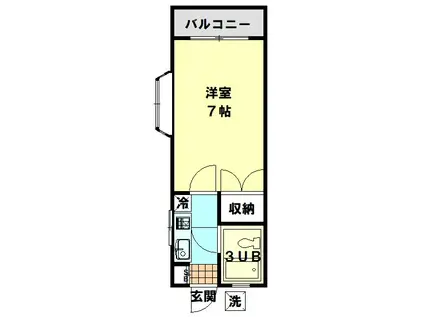 メゾンドイセ(1K/2階)の間取り写真