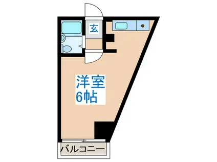 クレストヒルズ上高井戸(ワンルーム/1階)の間取り写真