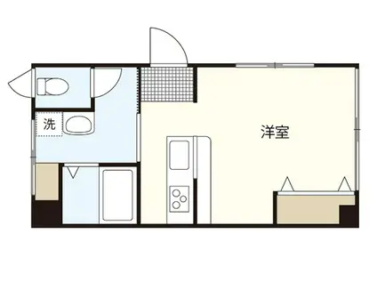 ヴィラ丹那公園(ワンルーム/1階)の間取り写真