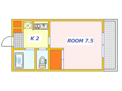 セントバレンタインハイツA棟(1K/5階)の間取り写真