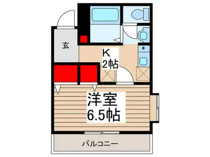 セレストスクエアK(1K/3階)の間取り写真