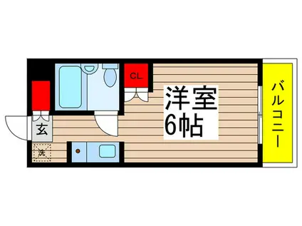 コーポラス本八幡(ワンルーム/2階)の間取り写真