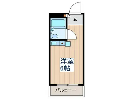 ホワイトキャッスル小金井(ワンルーム/8階)の間取り写真