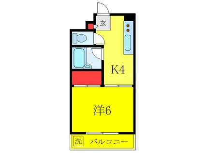 サガラマンション(1K/1階)の間取り写真