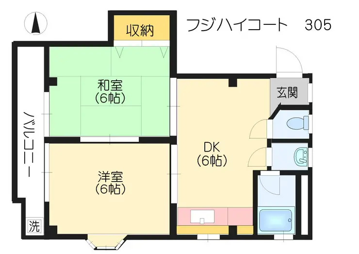 フジハイコート 3階階 間取り