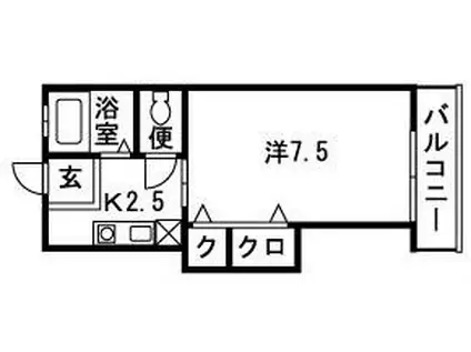 アンジェリカ(1K/2階)の間取り写真