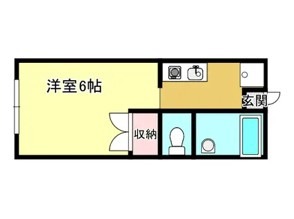 トワード21(1K/2階)の間取り写真