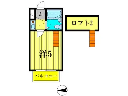 ジュネパレス(1K/1階)の間取り写真