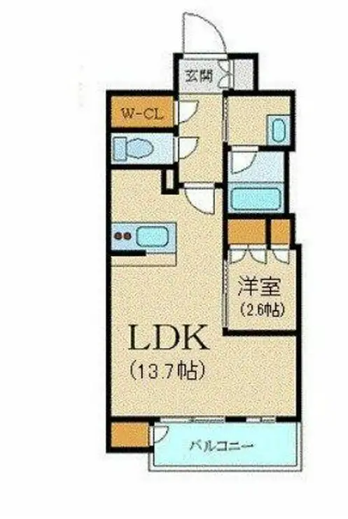 カスタリア銀座3 6階階 間取り