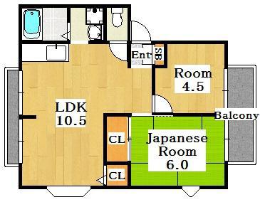 サンビレッジ森彦(2LDK/1階)の間取り写真