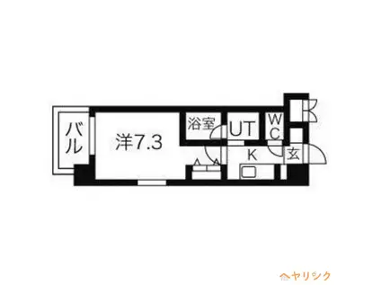 アーデン上社(1K/6階)の間取り写真