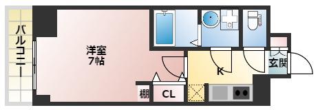 S-RESIDENCE堺筋本町DEUX(1K/10階)の間取り写真