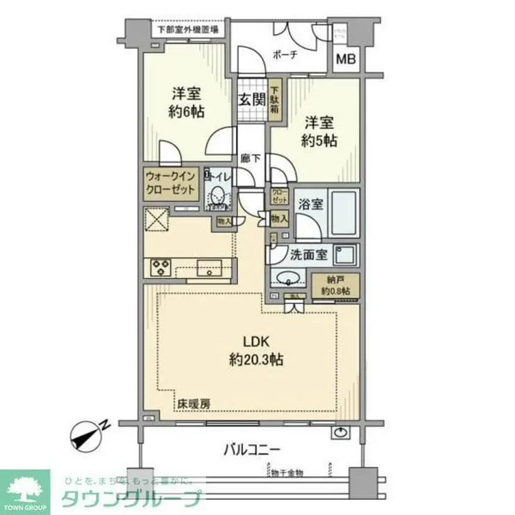 クレッセント茅ヶ崎松韻 3階階 間取り