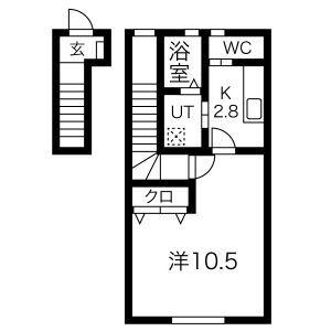 FILOA(1K/2階)の間取り写真