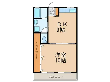 サイトウハイツ(1DK/2階)の間取り写真