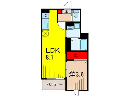 AMALFI(1LDK/3階)の間取り写真
