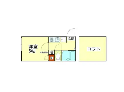 リーヴェルポート上大岡イースト(1K/1階)の間取り写真