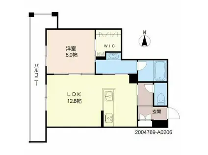 シャーメゾンARISTIO(1LDK/3階)の間取り写真