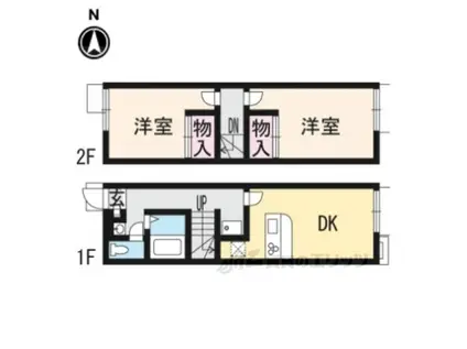 レオパレスエミール(2DK/1階)の間取り写真