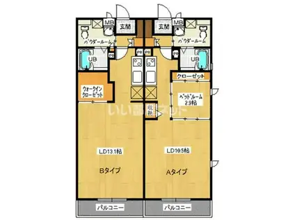 ガーデン・ガーデン(ワンルーム/3階)の間取り写真