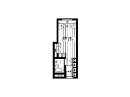 シャトウ中野(ワンルーム/2階)の間取り写真