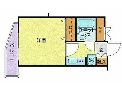 サンテミリオン品川西(1K/2階)の間取り写真